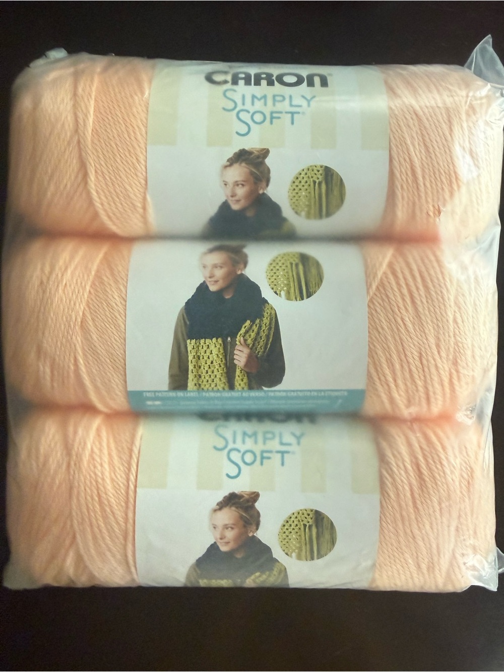 Caron Simply Soft Acrylic Yarn - Light Peach